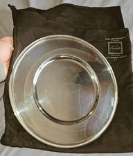 CHRISTOFLE : Assiette de présentation en métal argenté modèle PERLES ∅ = 29,7 cm