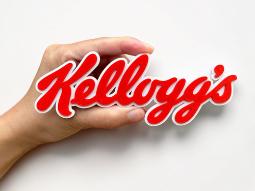 Plaque logo kellogg 3d - plaque,