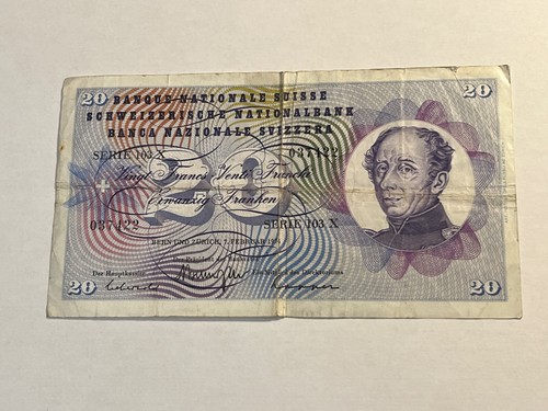 Billet suisse francs - suisse, 1974