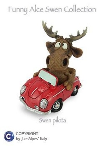 Figurine moose swen les alpes - les,