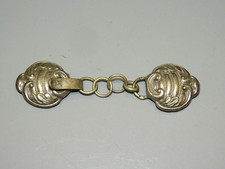 -BELLES ANCIENNES BOUCLES de CAPE ARGENT Poinçon Tête Minerve titre 2+ Orfèvre