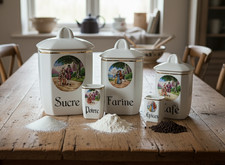 Série de 5 Pots à Epices en Porcelaine - Vintage