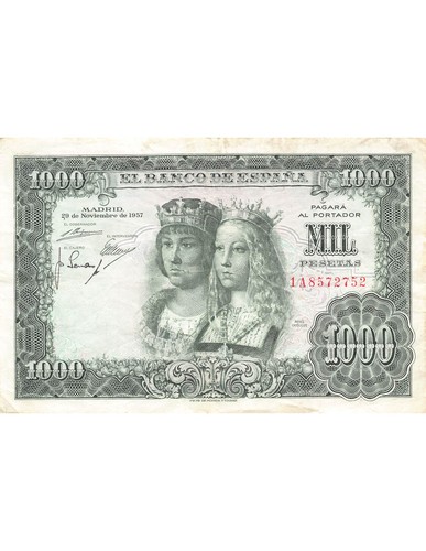 Espagne 1000 pesetas 1957 - espagne,