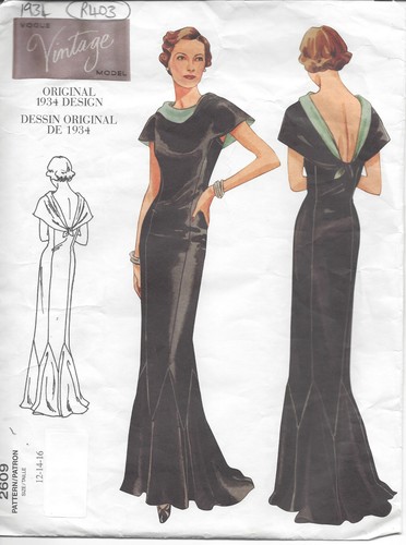 1934 patron couture vintage - patron, de