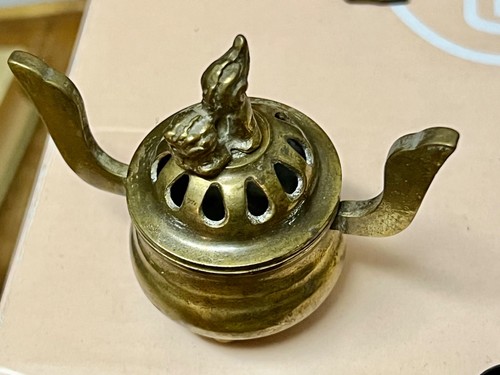 Ancien brule parfum laiton - parfum,