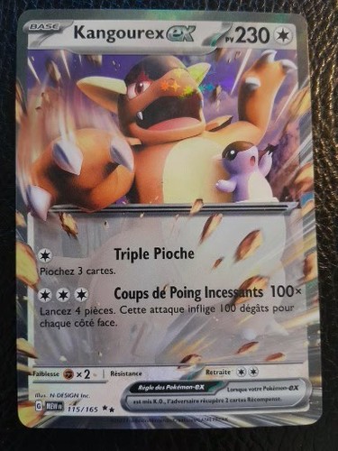 Carte pokémon kangourex - carte, ex