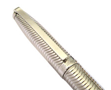 STYLO BILLE DE PRESTIGE DUPONT FIDELIO PALLADIUM MOTIFS VAGUES NEUF STOCK MX453