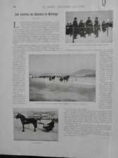 1914 SKI CHEVAL SPORT COURSE NORVEGE ATTELAGE TROT FJORD 1 JOURNAL ANCIEN