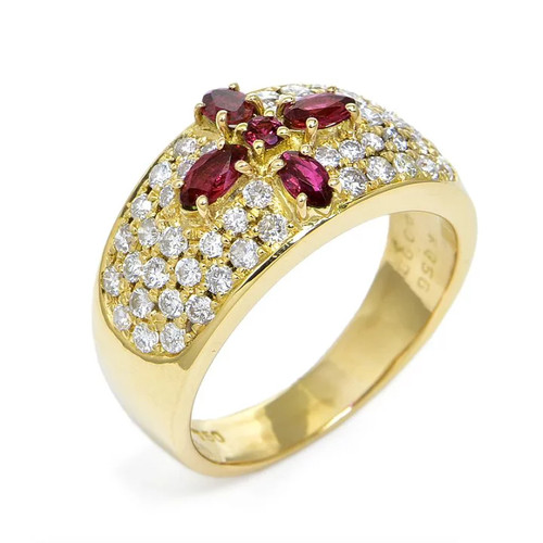 18k 56ct naturel rubis - yg,