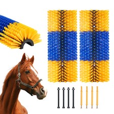 Brosse à Gratter pour Bétail Cheval Anti-démangeaisons 43,5 cm Lot de 2