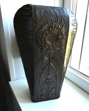 Ancien Grand Vase ou Porte Parapluie  Cannes Bois Métal Art Nouveau Jugendstil