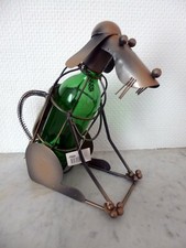 VINTAGE - SUPERBE PORTE BOUTEILLE et VERSEUR en METAL FORME CHIEN 