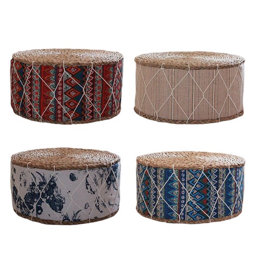 Ronde paille futon pouf - ronde, de