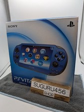 【Excellent 5】w/ boîte PlayStation PS Vita Console Sapphire Blue PCH-1000...