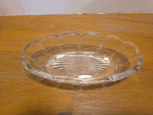 Vintage heavy clear - glass, 9