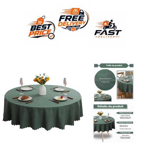 Nappe ronde 140 - , polyester