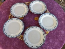 5 Assiettes Plates Terre Fer