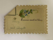 ANCIENNE CARTE DE VOEUX PEINTE