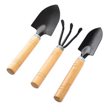 Ensemble De 3 Pièces Mini Outils D'Empotage De Jardinage Manche En Bois Pelle Râ