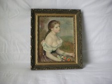 Cadre, Jeune fille aux fleurs, Renoir, reproduction