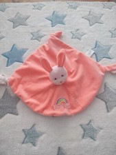 doudou plat lapin rose saumon