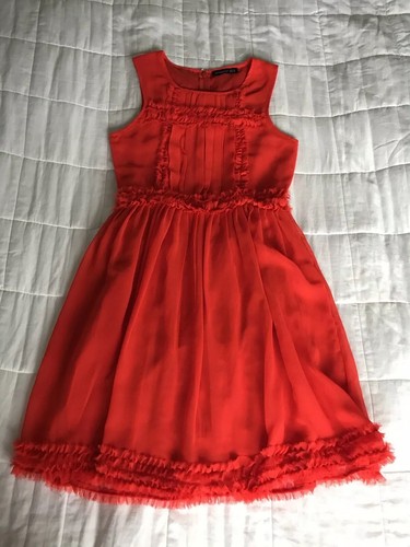 Robe rouge orange femme