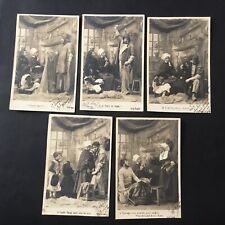 Série 5 CPA Retour Du Marin Breton Au Foyer 1903 Cartes Postales Religieuses