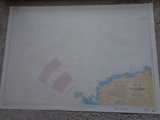 CARTE  MARINE SHOM / De l'île d'Ouessant à l'île de Batz 1986 Brest