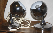 Paire De Spots, Appliques De Lambert Rohrer vintage boule 1960-70 design chromée