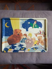 Grand plateau en fibre de verre,  vintage, " Bonne nuit les petits " 1996 comme