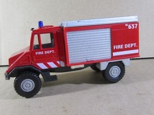 183W Welly 9618 Chine Mercedes Unimog 408 Fire Dept 637 Camion de Pompiers