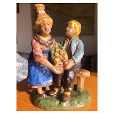 Poterie De Bavent (?), Groupe Figurant Deux Cueilleurs De Pommes, Poterie 