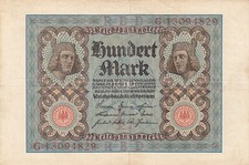 billet ALLEMAGNE 100 Mark Berlin 1 novembre 1920  - lettre L