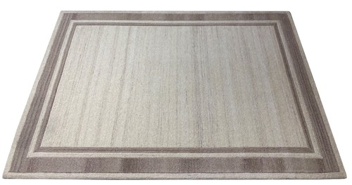 Tapis 100 laine gris biege - 100%,