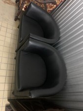 PAIRE FAUTEUIL Cabriolet cuir noir - bon état général