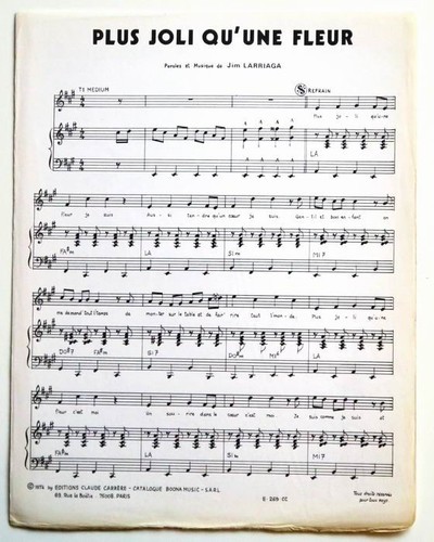 Partition vintage sheet music