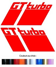 2 X LOGOS POUR RENAULT 5 CINQ GT TURBO 30cmX14cm AUTOCOLLANT STICKER GA118