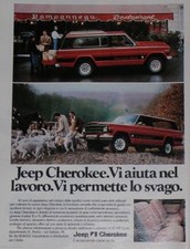 Advert Pubblicità 1980 JEEP SJ CHEROKEE CHIEF