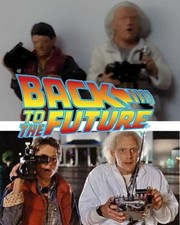 Retour vers Futur Doc Brown Marty McFly Figurine 1:18 Cartrix Officielle Vintage