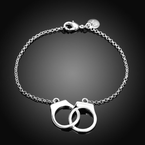 Bracelet argent menottes - "menottes",