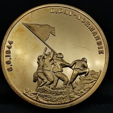 JETON WW2 31mm Doré D DAY 6