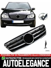 CALANDRE NOIRE CHROME LOOK AMG POUR MERCEDES W203 CLASSE C