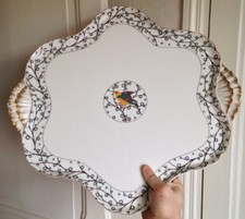 Superbe plat porcelaine Art déco dlg Goupy, signé Frank Haviland Letourneur 46cm