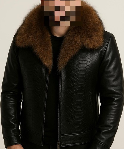 Veste cuir véritable noir - veste,