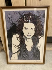 Rare sérigraphie ex-libris ed 86/90 Jean-Claude Servais 30x20cm cadre bois