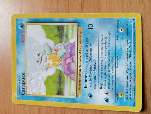 Carte pokémon carapuce 1ere - carte,