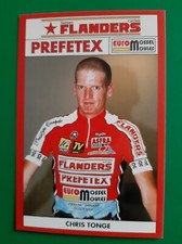 CYCLISME carte cycliste CHRIS TONGE équipe FLANDERS PREFETEX 2001