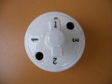 rare ancien interrupteur sélecteur 4 positions en porcelaine loft design