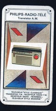 vieux papiers publicité : cae plastifiée PHILIPS RADIO-TELE  RADIO FM  (P47342 B