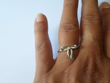 bague en argent massif, noeud